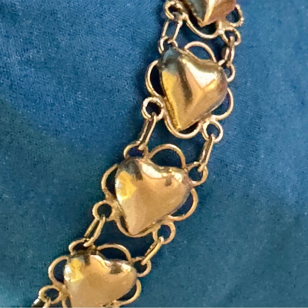 Elegant 925 Silver Bubble Heart Bracelet 7” - Picture 5 of 9